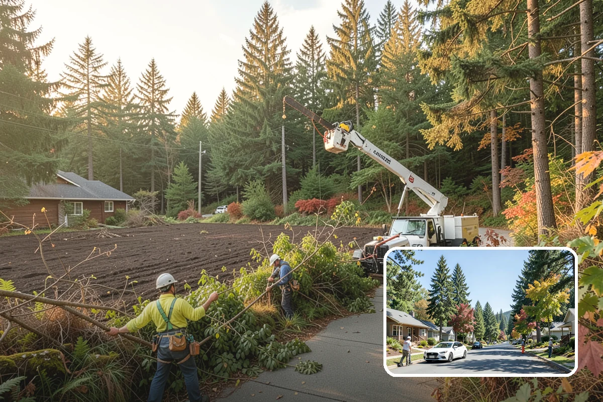 Blackberry removal in Orting, Pierce County, WA - Improves access and usability of a site