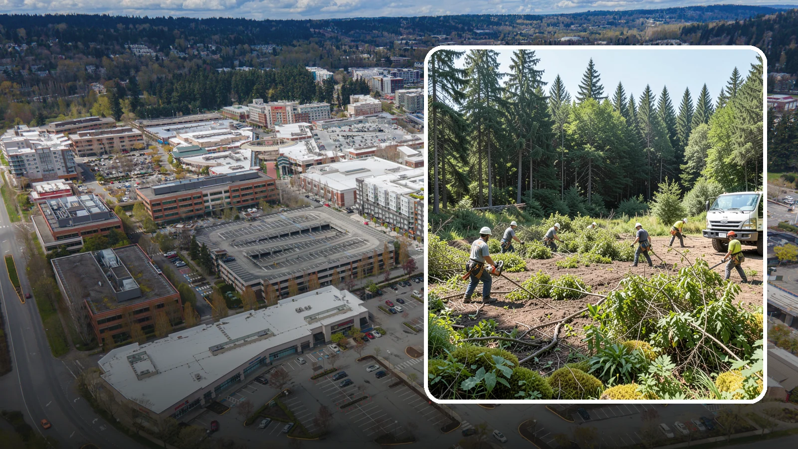 Blackberry removal in Redmond, King County, WA - The removal of invasive blackberry thickets.