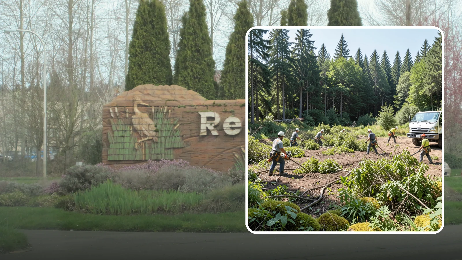 Blackberry removal in Renton, King County, WA - The removal of invasive blackberry thickets.