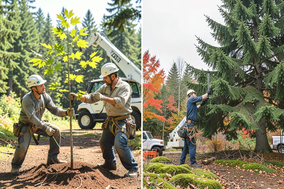 Blackberry removal in Ruston, Pierce County, WA - Assess the site and mark features to protect