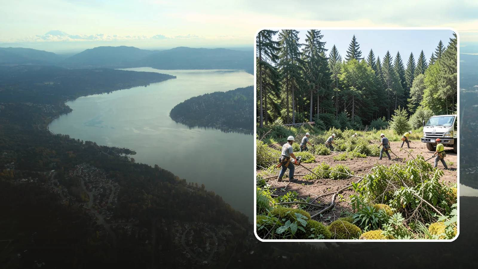 Blackberry removal in Sammamish, King County, WA - The removal of invasive blackberry thickets.