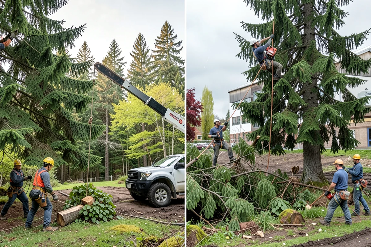 Blackberry removal in Seattle, King County, WA - Assess the site and mark features to protect