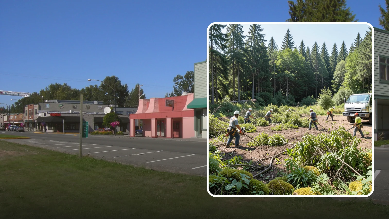 Blackberry removal in Snoqualmie, King County, WA - The removal of invasive blackberry thickets.