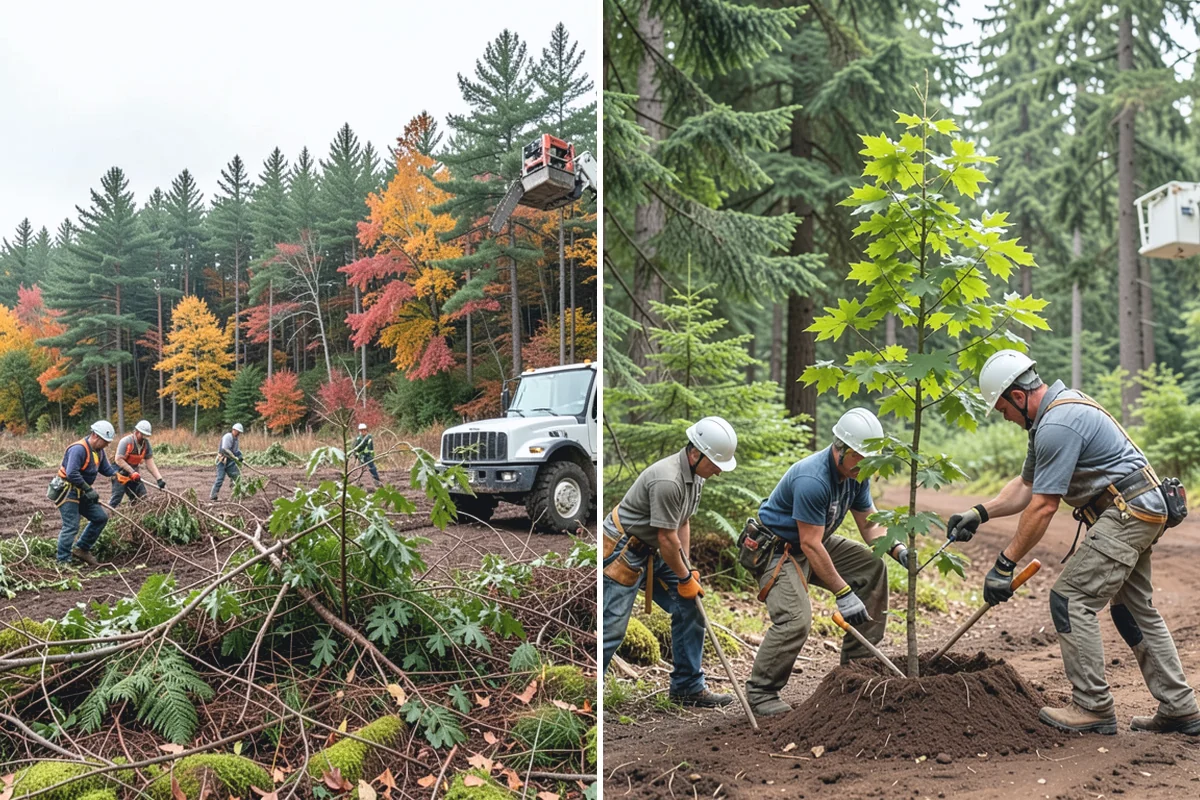 Blackberry removal in South Prairie, Pierce County, WA - Assess the site and mark features to protect