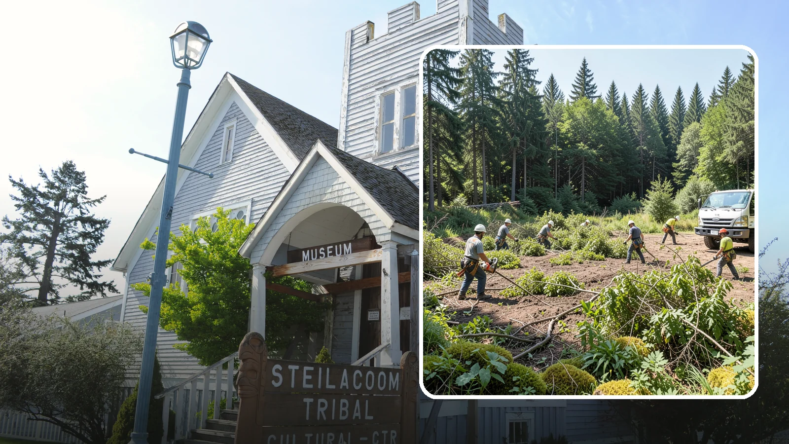 Blackberry removal in Steilacoom, Pierce County, WA - The removal of invasive blackberry thickets.