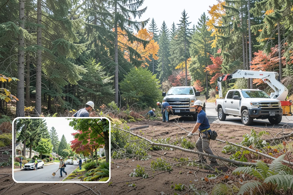 Brush Chipping in Beaux Arts Village, King County, WA - Turns removed wood and debris into usable products