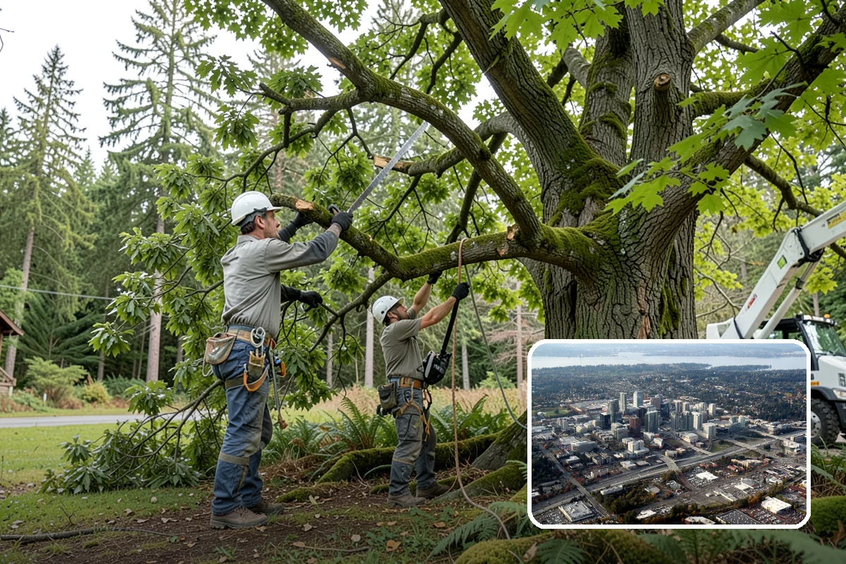 Brush Chipping in Bellevue, King County, WA - Turns removed wood and debris into usable products