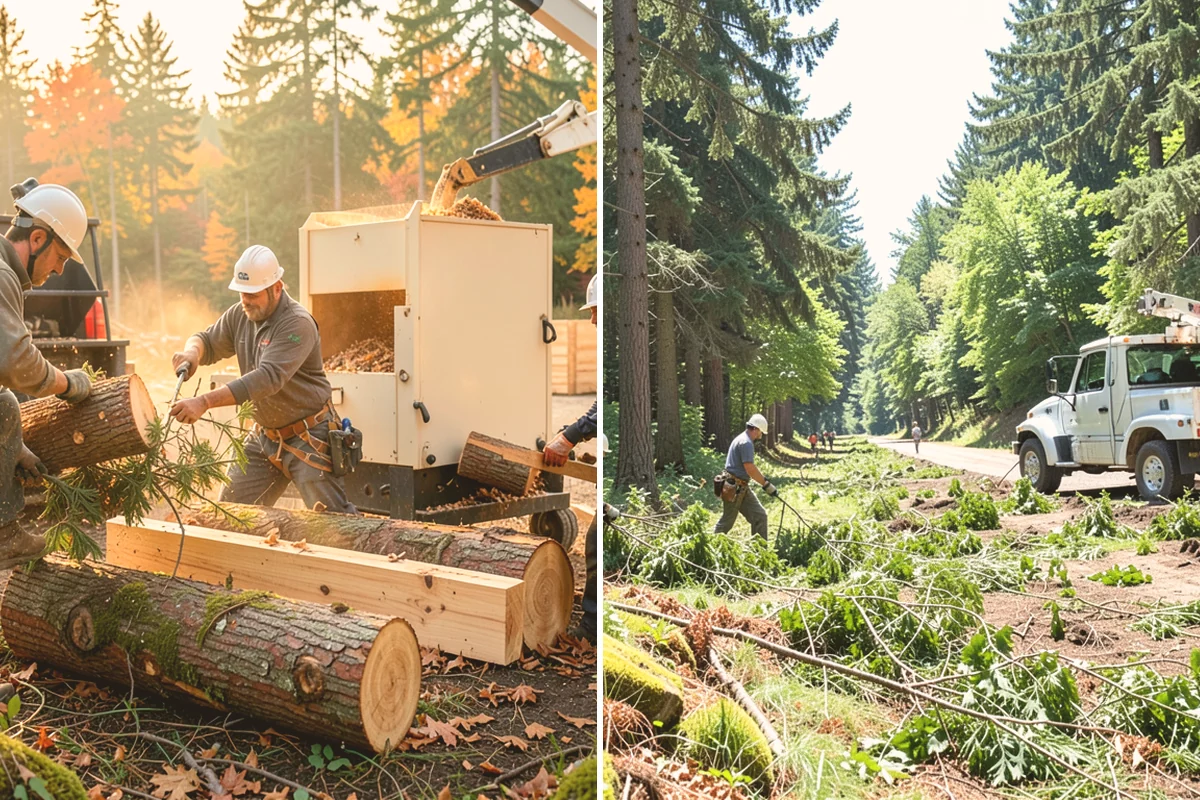 Brush Chipping in Bothell, King County, WA - Sort material by type and size
