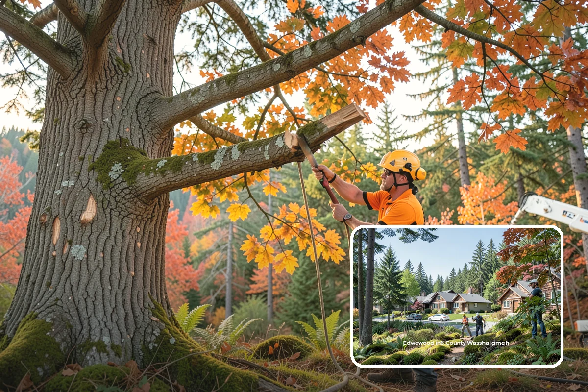 Brush Chipping in Edgewood, Pierce County, WA - Turns removed wood and debris into usable products