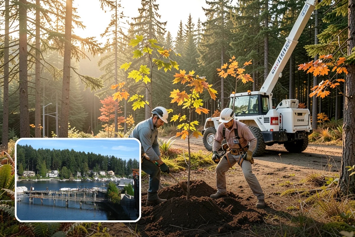 Brush Chipping in Gig Harbor, Pierce County, WA - Turns removed wood and debris into usable products