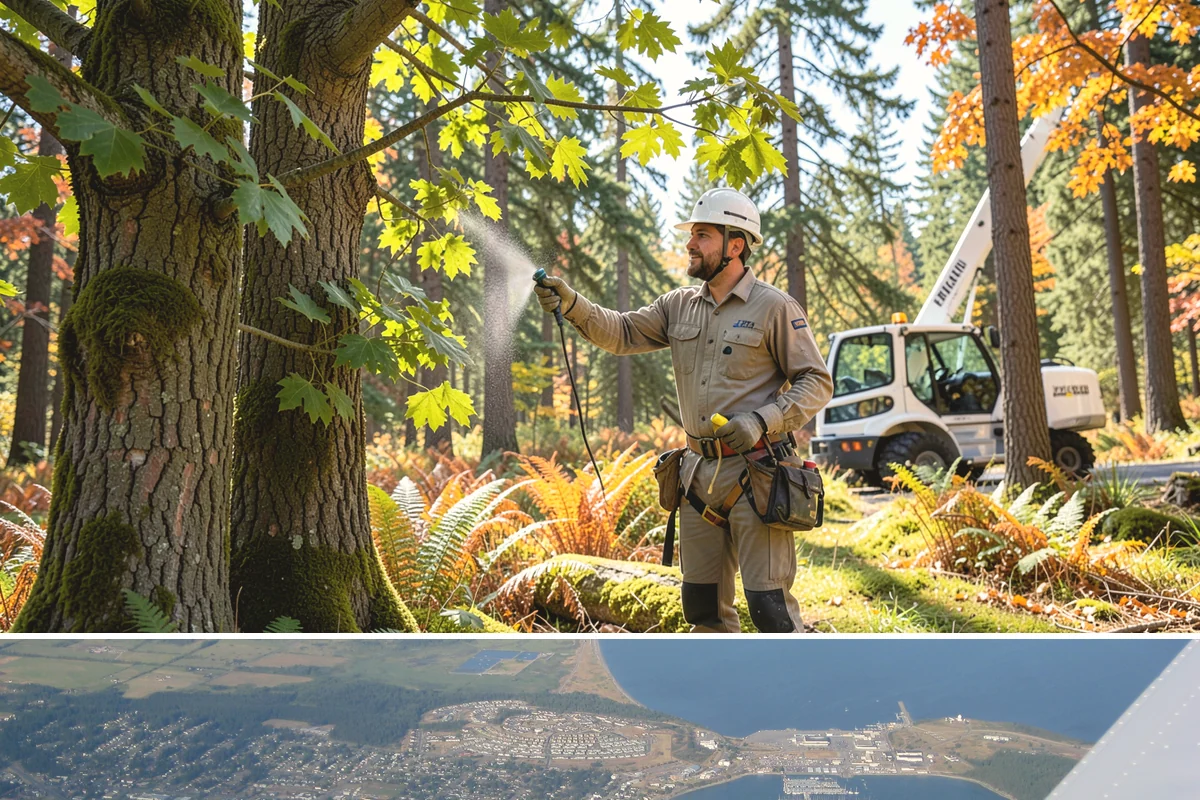 Brush Chipping in Oak Harbor, Island County, WA - This service is performed year-round but may be restricted during heavy rain or snow events that create unsafe ground conditions...