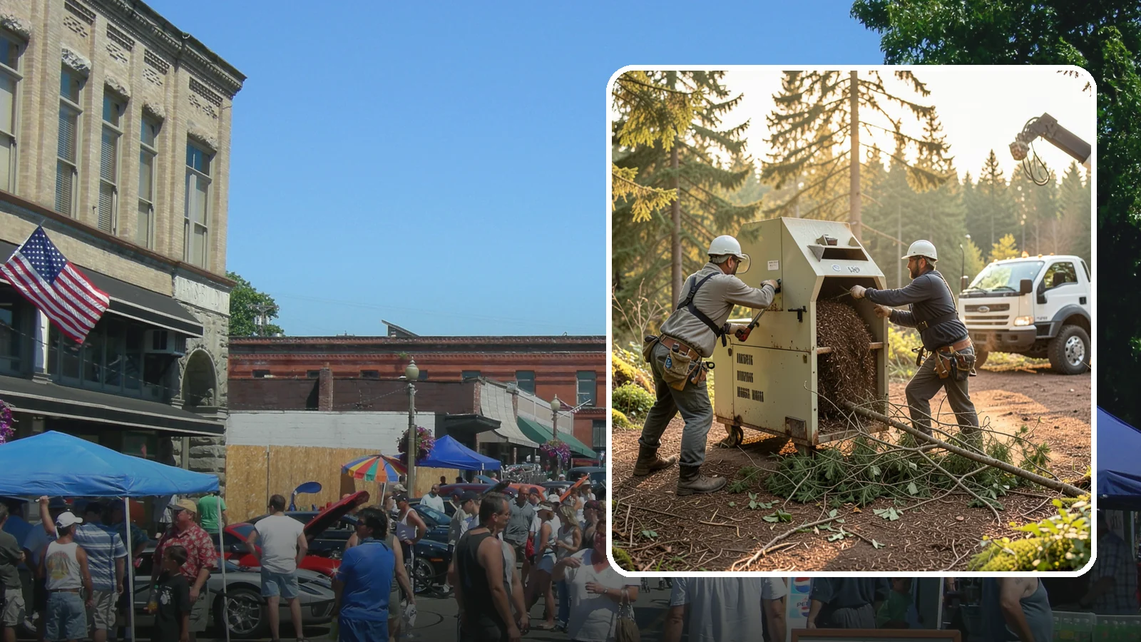 Brush Chipping in Snohomish, Snohomish County, WA - The on-site chipping of brush and small branches into wood chips.