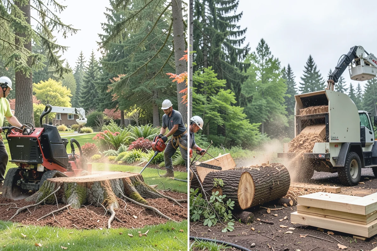 Brush Chipping in Woodinville, King County, WA - Sort material by type and size