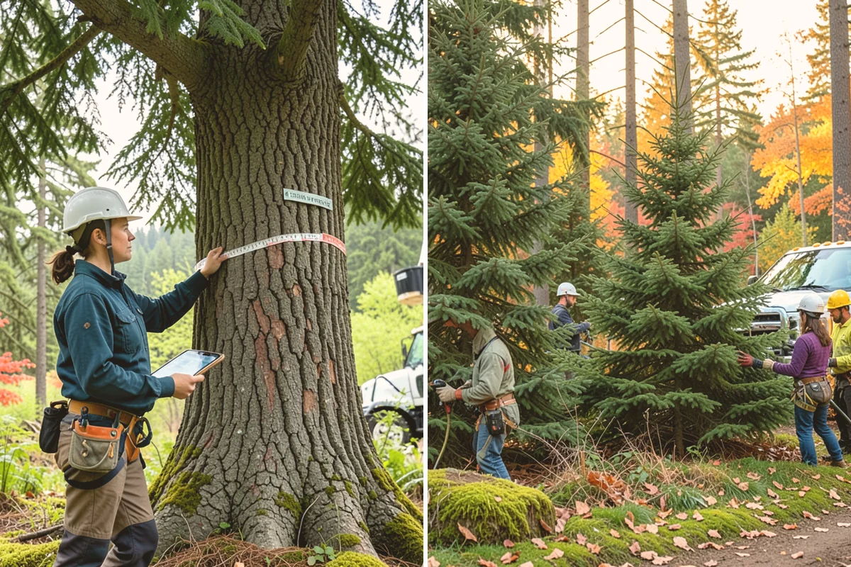 Brush clearing in Algona, King County, WA - Assess the site and mark features to protect