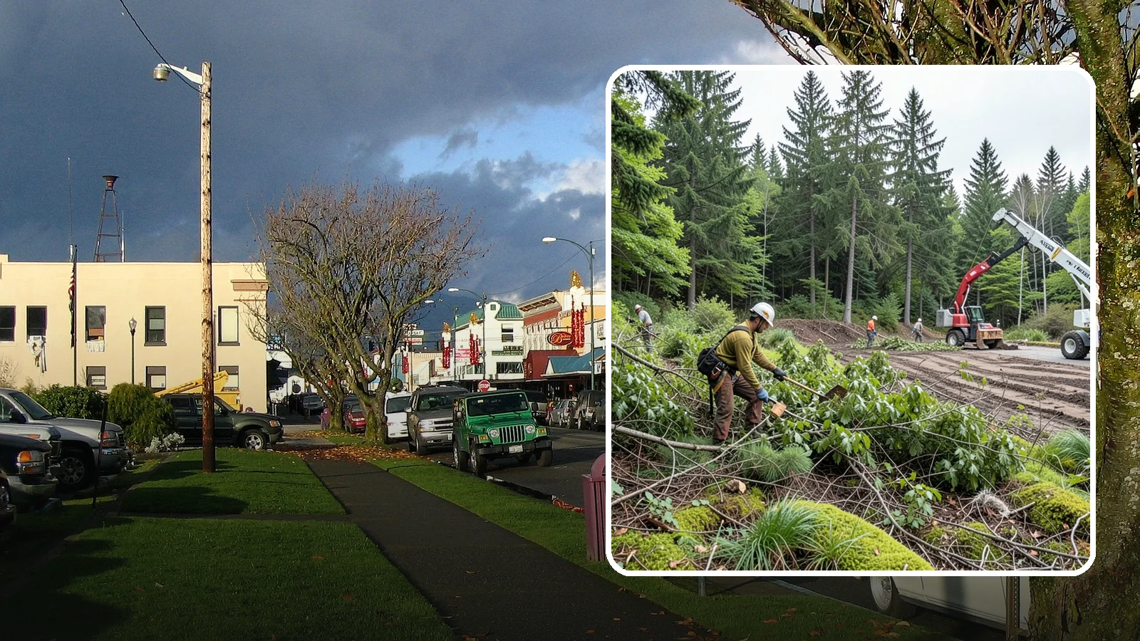 Brush clearing in Arlington, Snohomish County, WA - The removal of brush and light vegetation.