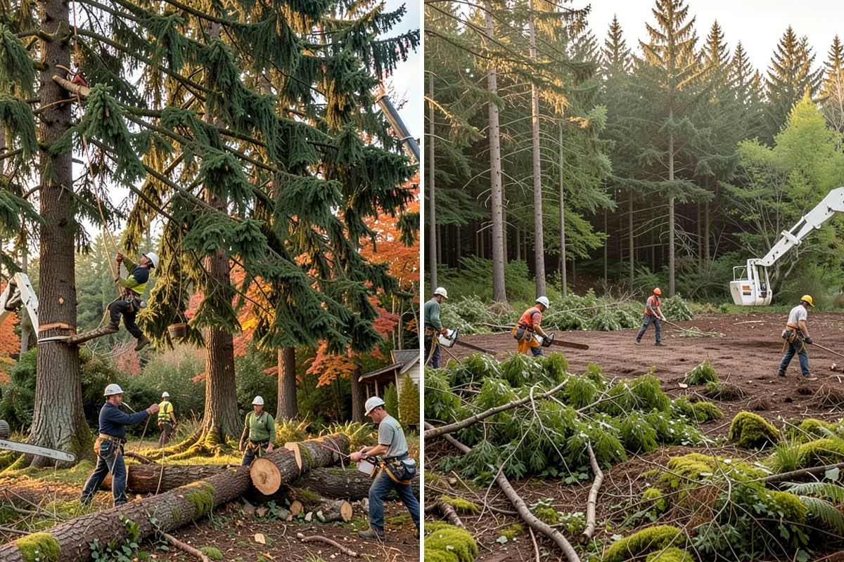 Brush clearing in Arlington, Snohomish County, WA - Assess the site and mark features to protect