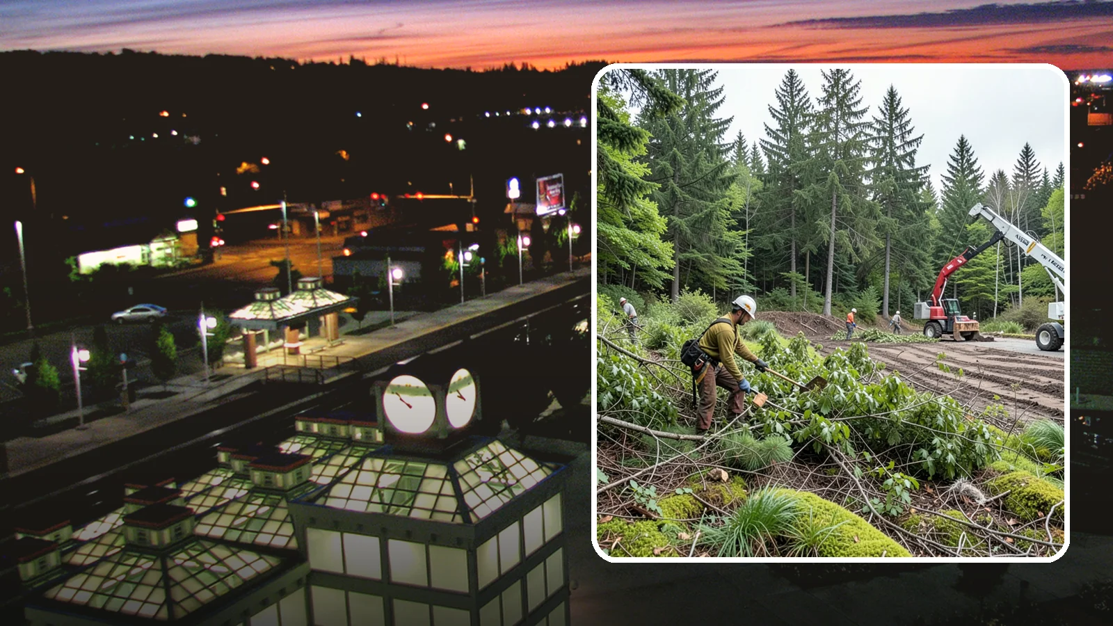 Brush clearing in Auburn, King County, WA - The removal of brush and light vegetation.