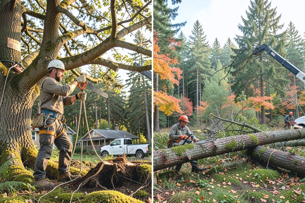 Brush clearing in Beaux Arts Village, King County, WA - Assess the site and mark features to protect