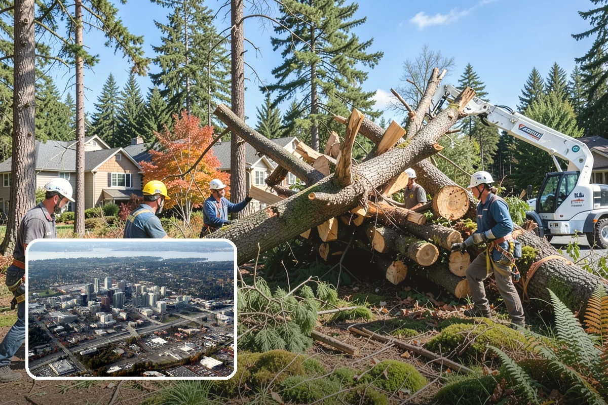 Brush clearing in Bellevue, King County, WA - Improves access and usability of a site
