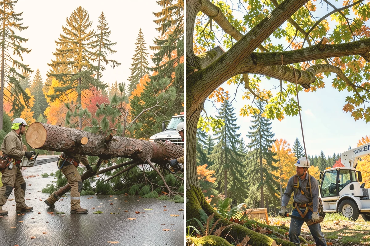 Brush clearing in Bellevue, King County, WA - Assess the site and mark features to protect