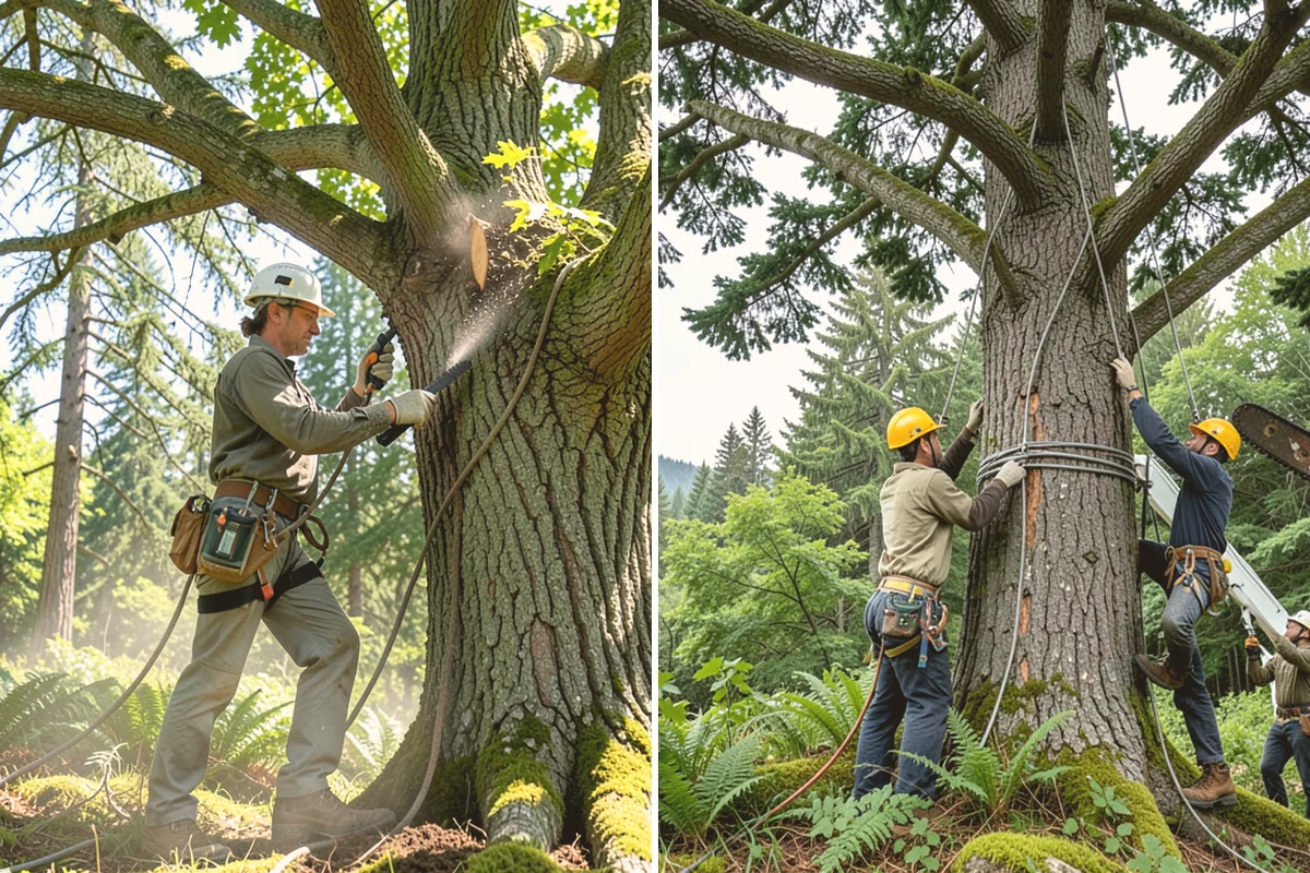 Brush clearing in Bothell, King County, WA - Assess the site and mark features to protect