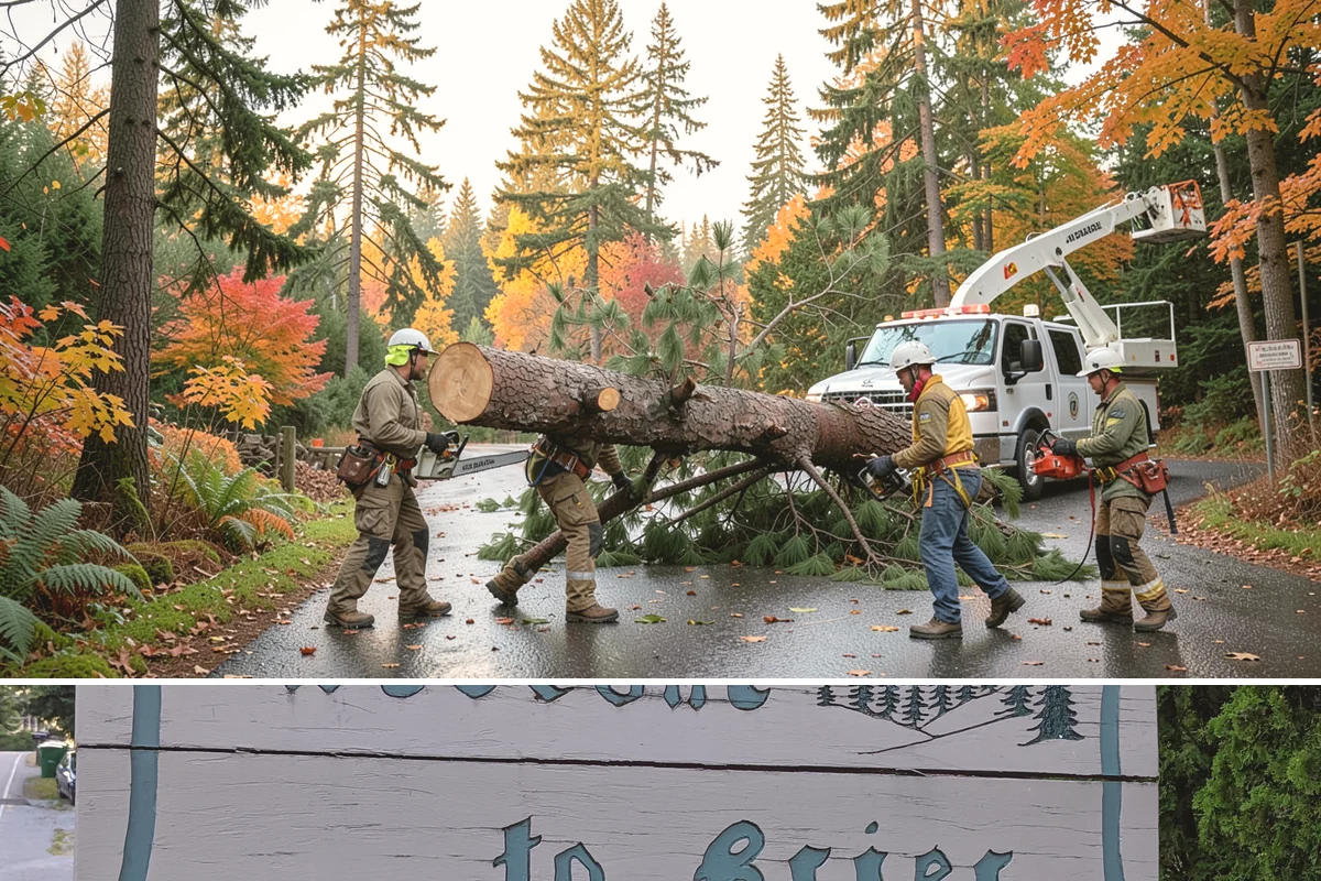 Brush clearing in Brier, Snohomish County, WA - This work can be performed year-round but must account for wet or muddy ground conditions common in the Puget Sound climate that...
