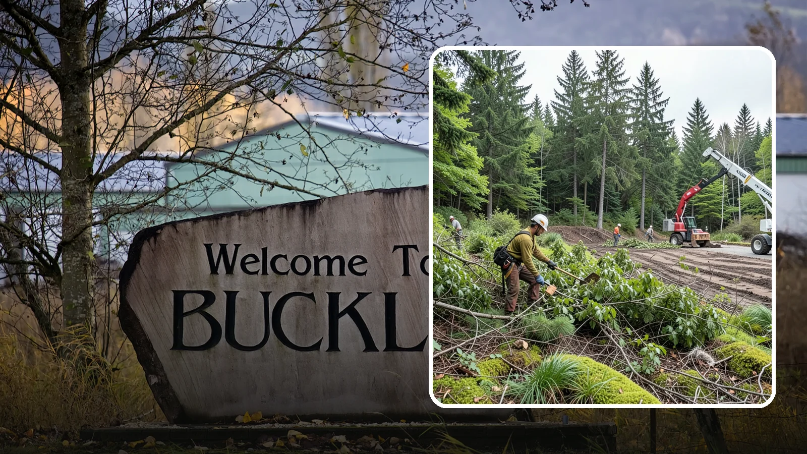Brush clearing in Buckley, Pierce County, WA - The removal of brush and light vegetation.