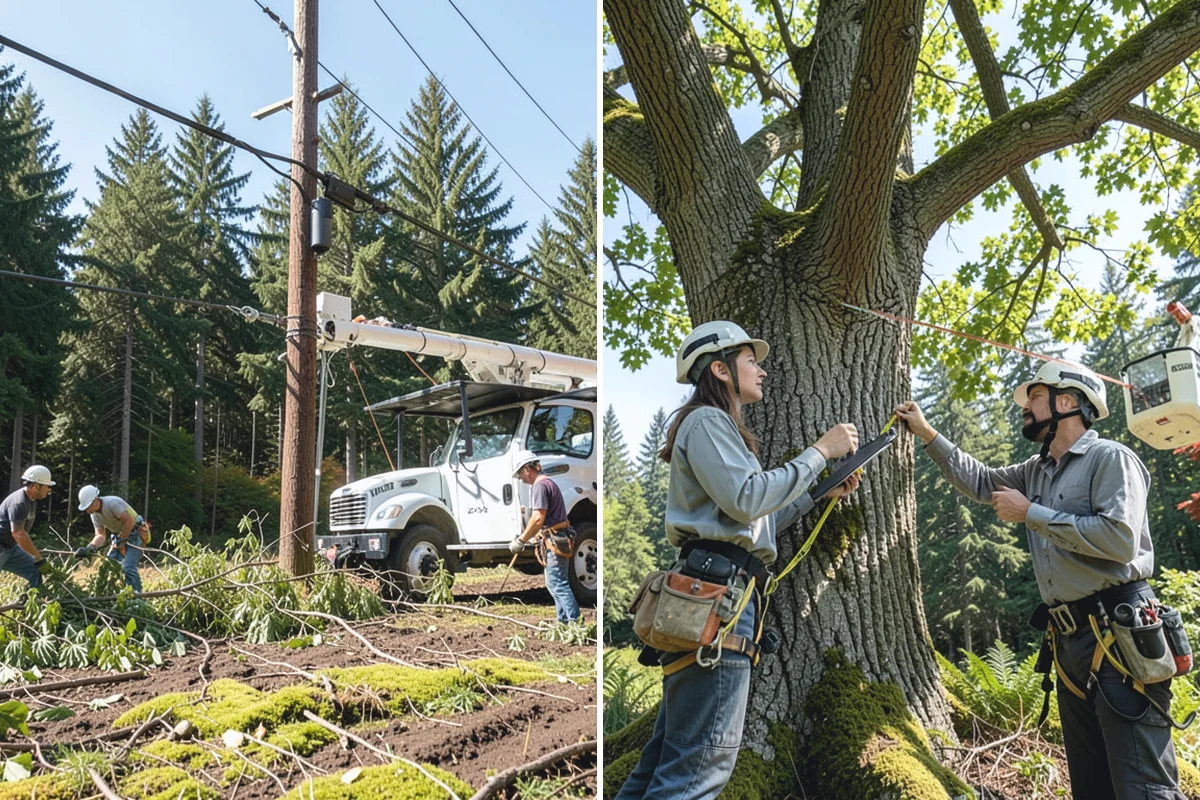 Brush clearing in Buckley, Pierce County, WA - Assess the site and mark features to protect