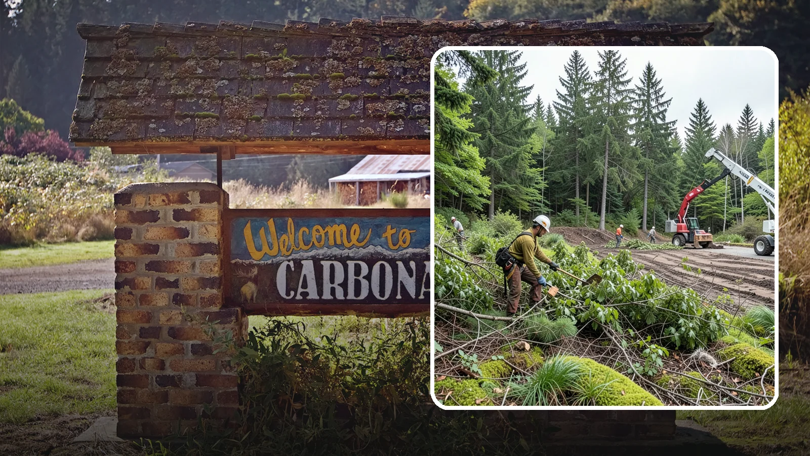 Brush clearing in Carbonado, Pierce County, WA - The removal of brush and light vegetation.