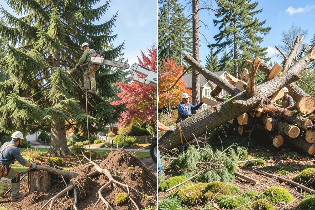 Brush clearing in Carbonado, Pierce County, WA - Assess the site and mark features to protect