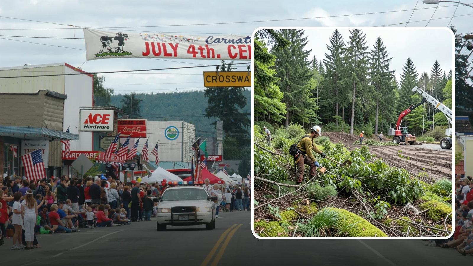 Brush clearing in Carnation, King County, WA - The removal of brush and light vegetation.
