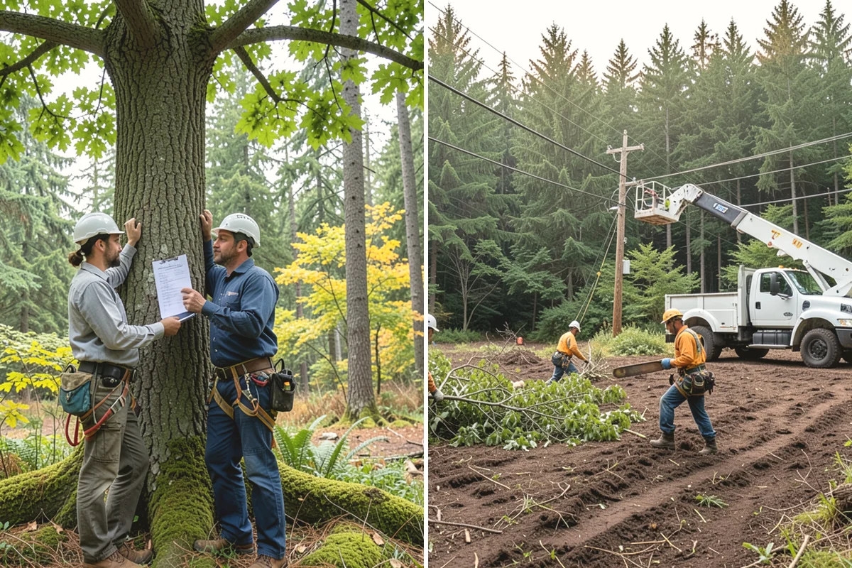 Brush clearing in Carnation, King County, WA - Assess the site and mark features to protect