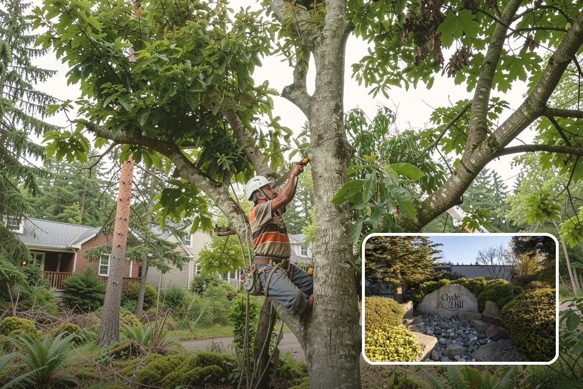 Brush clearing in Clyde Hill, King County, WA - Improves access and usability of a site