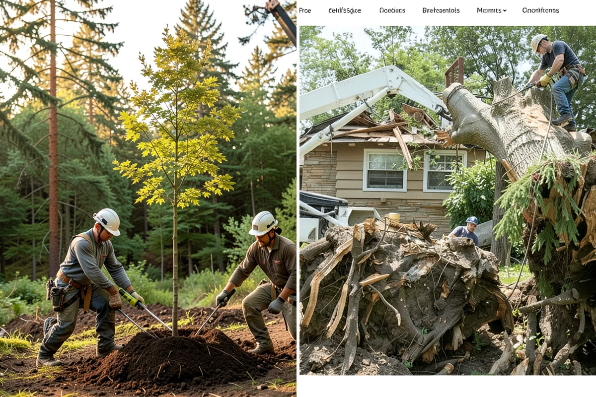 Brush clearing in Clyde Hill, King County, WA - Assess the site and mark features to protect