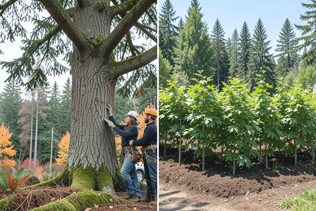 Brush clearing in Coupeville, Island County, WA - Assess the site and mark features to protect