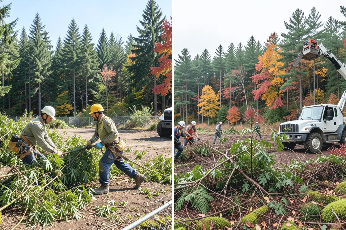 Brush clearing in Des Moines, King County, WA - Assess the site and mark features to protect
