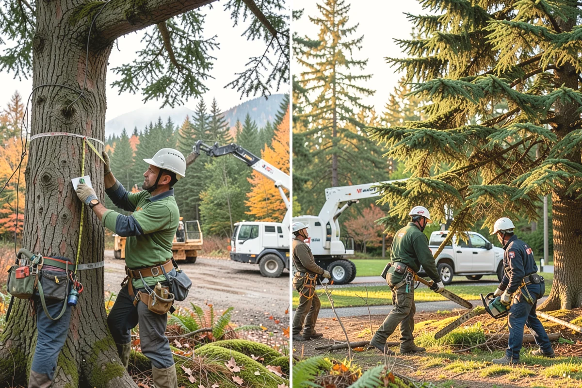 Brush clearing in Duvall, King County, WA - Assess the site and mark features to protect