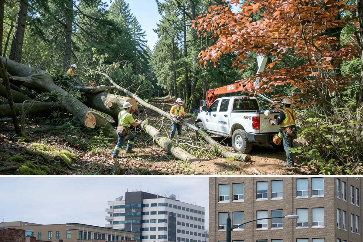 Brush clearing in Everett, Snohomish County, WA - This work can be performed year-round but must account for wet or muddy ground conditions common in the Puget Sound climate that...