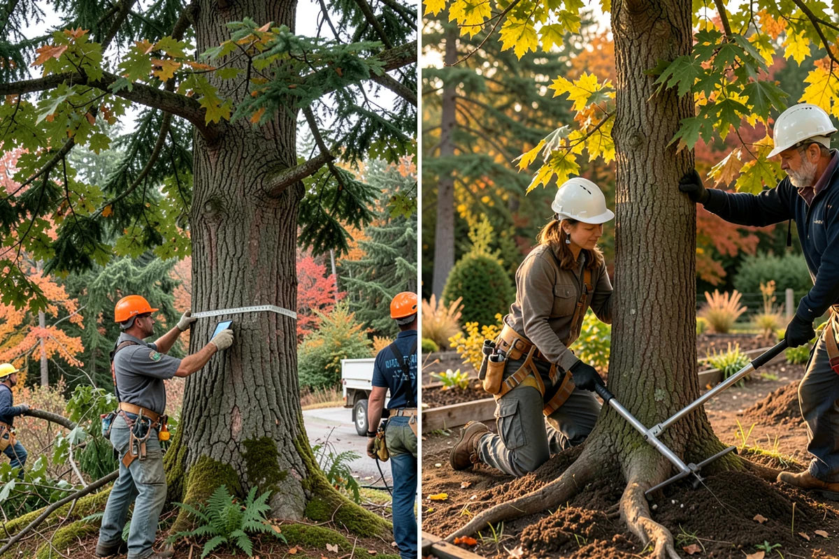 Brush clearing in Federal Way, King County, WA - Assess the site and mark features to protect