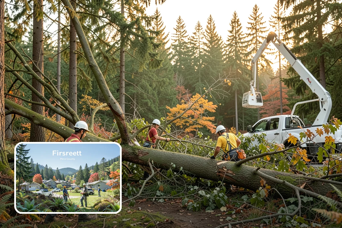 Brush clearing in Fircrest, Pierce County, WA - Improves access and usability of a site