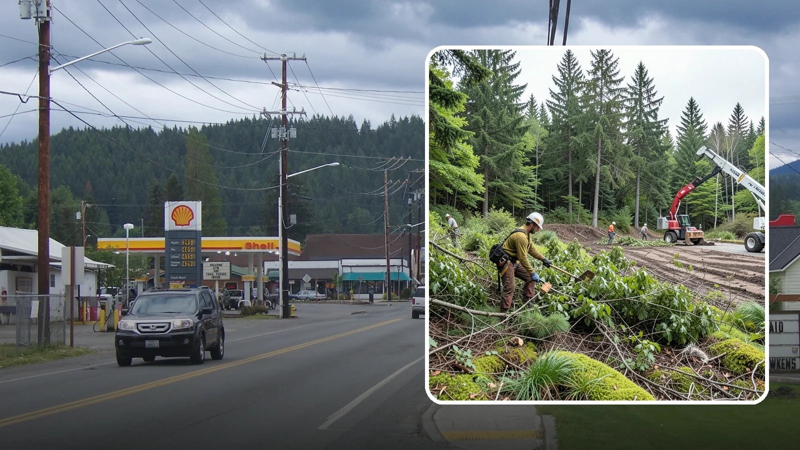 Brush clearing in Granite Falls, Snohomish County, WA - The removal of brush and light vegetation.