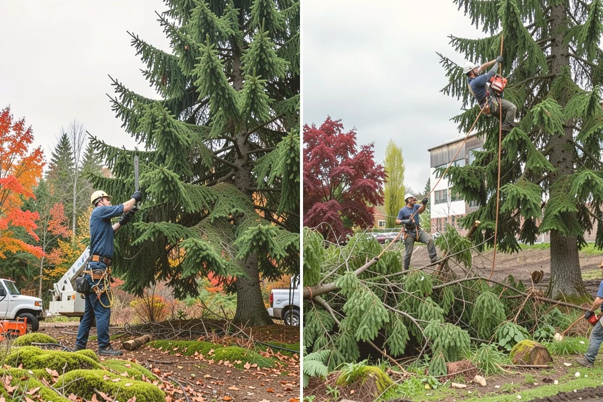 Brush clearing in Kent, King County, WA - Assess the site and mark features to protect
