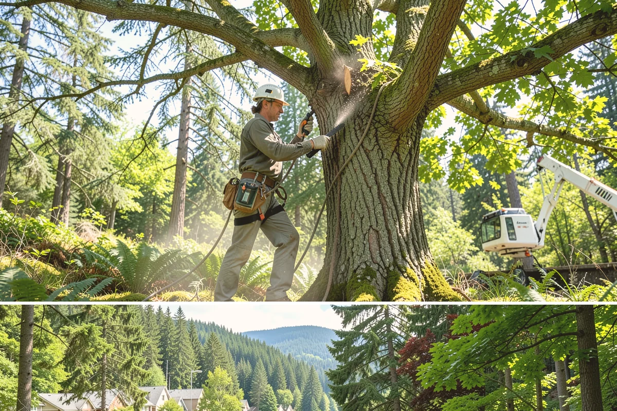 Brush clearing in Lake Forest Park, King County, WA - This work can be performed year-round but must account for wet or muddy ground conditions common in the Puget Sound climate that...