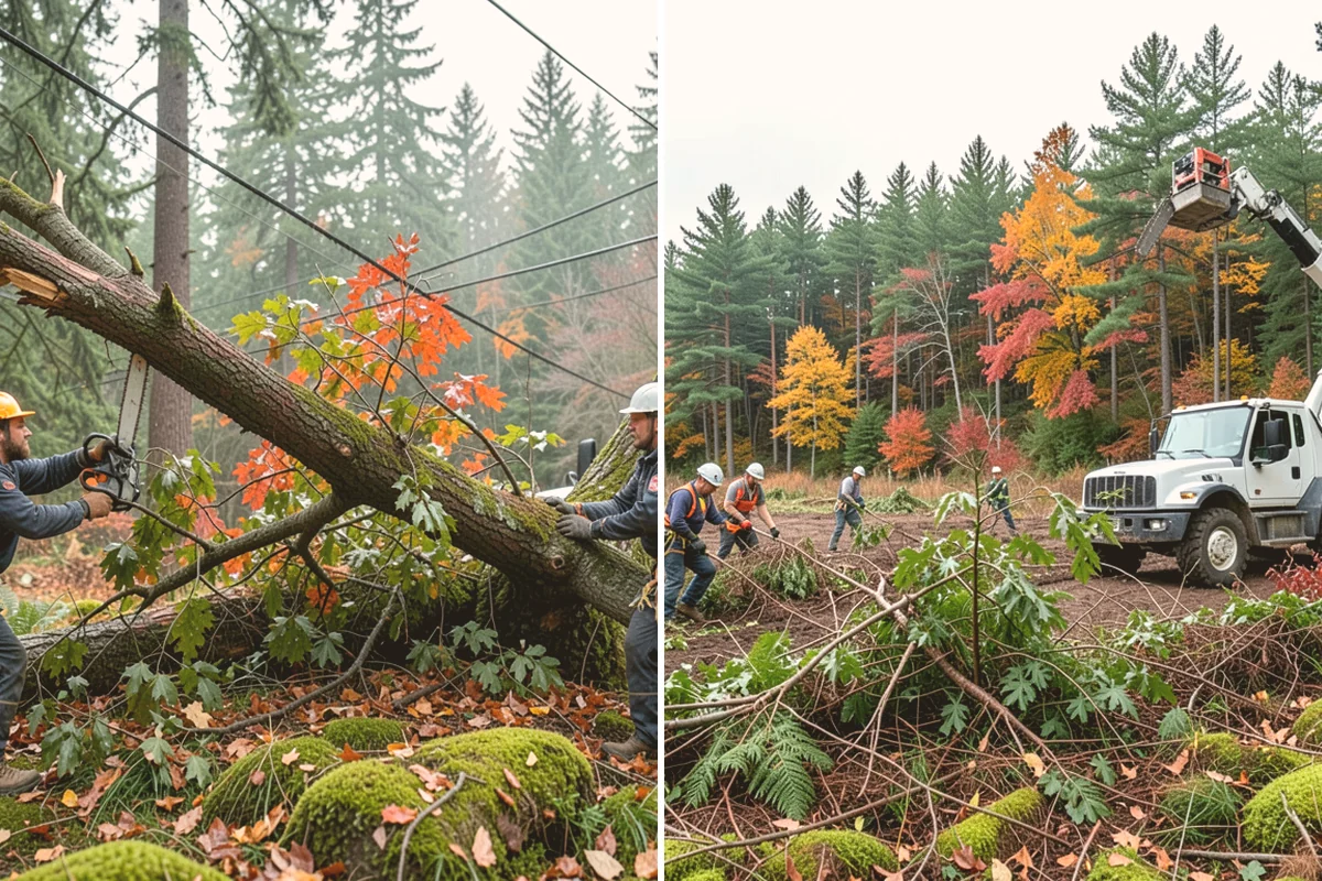 Brush clearing in Langley, Island County, WA - Assess the site and mark features to protect