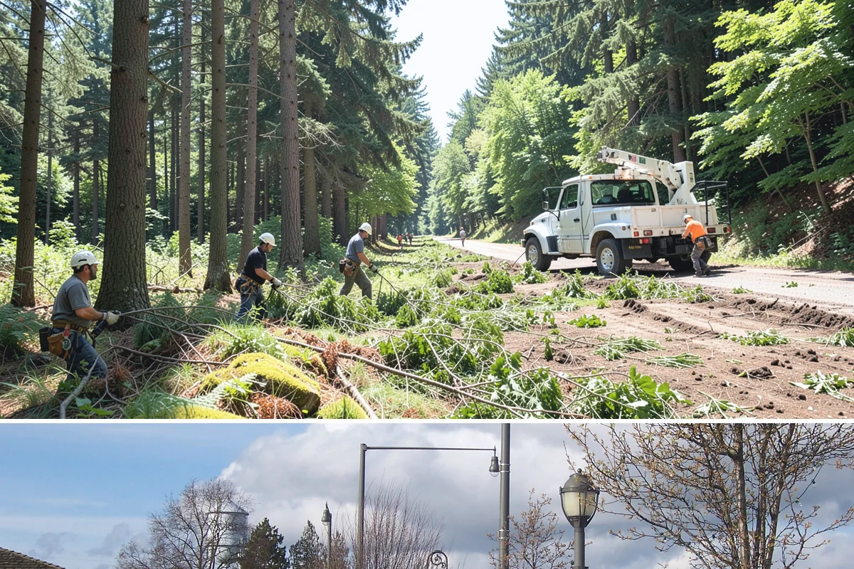 Brush clearing in Marysville, Snohomish County, WA - This work can be performed year-round but must account for wet or muddy ground conditions common in the Puget Sound climate that...