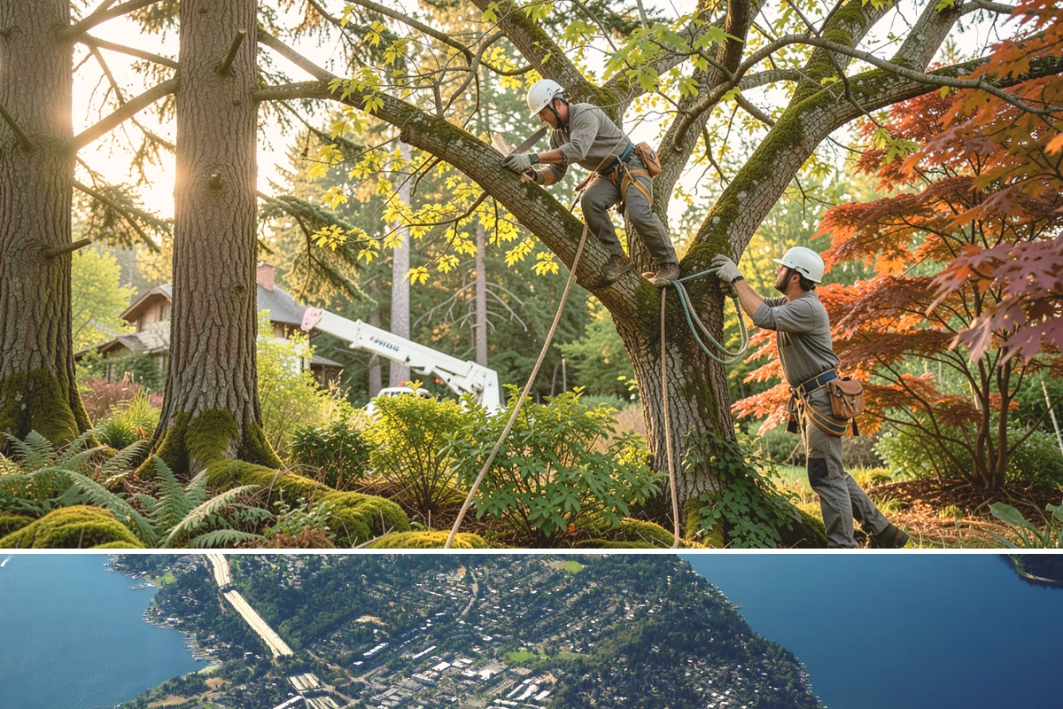 Brush clearing in Mercer Island, King County, WA - This work can be performed year-round but must account for wet or muddy ground conditions common in the Puget Sound climate that...