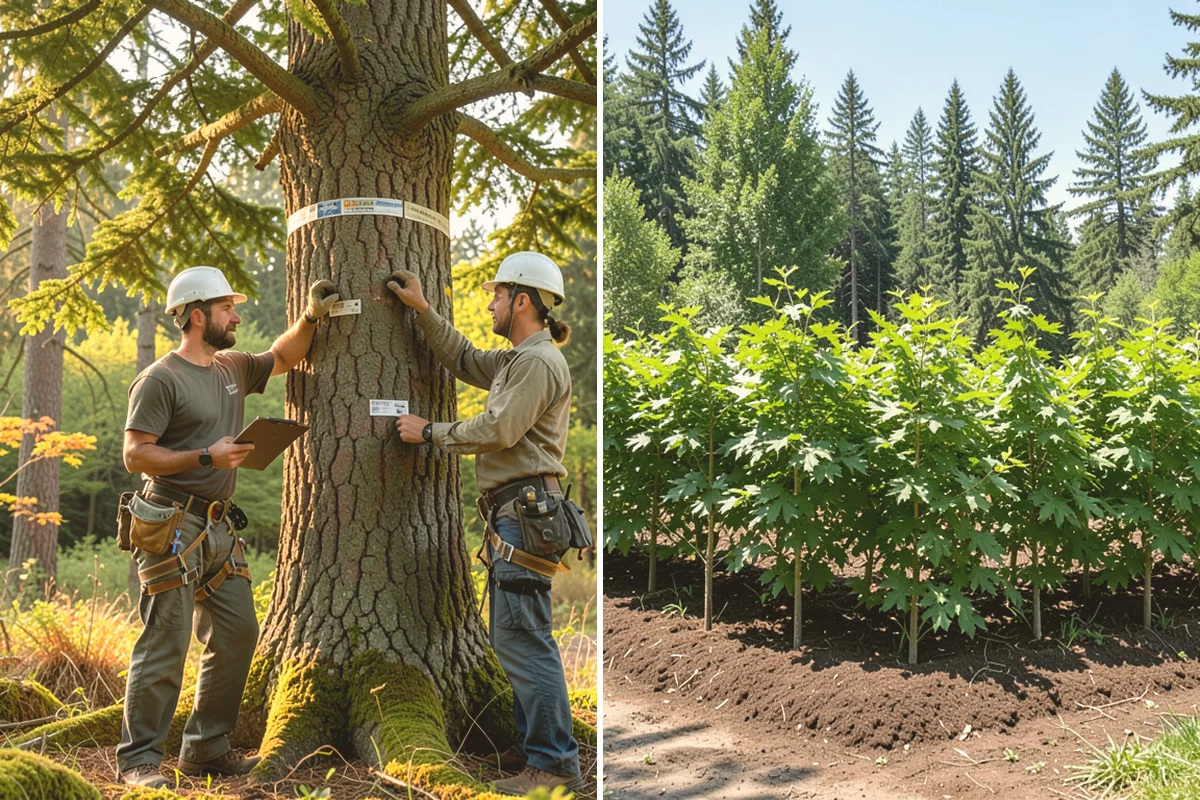 Brush clearing in Milton, King County, WA - Assess the site and mark features to protect