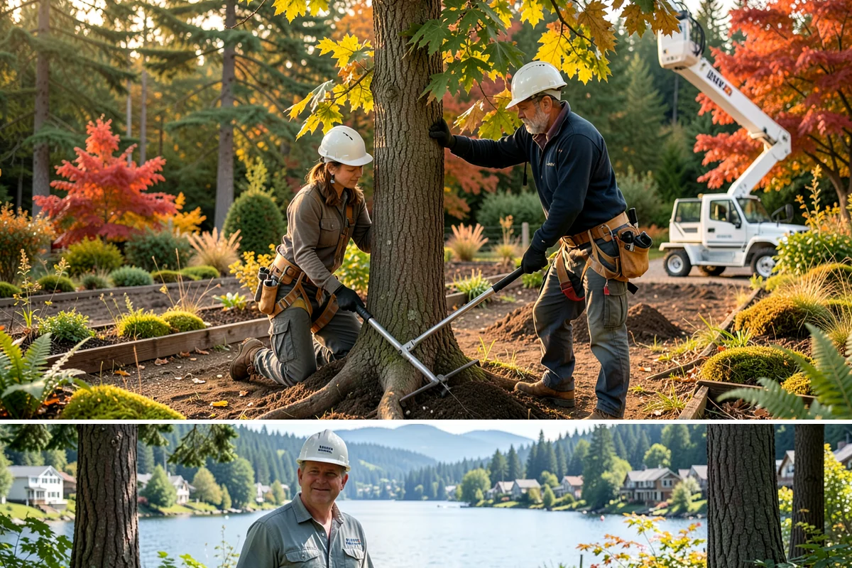 Brush clearing in Milton, King County, WA - This work can be performed year-round but must account for wet or muddy ground conditions common in the Puget Sound climate that...
