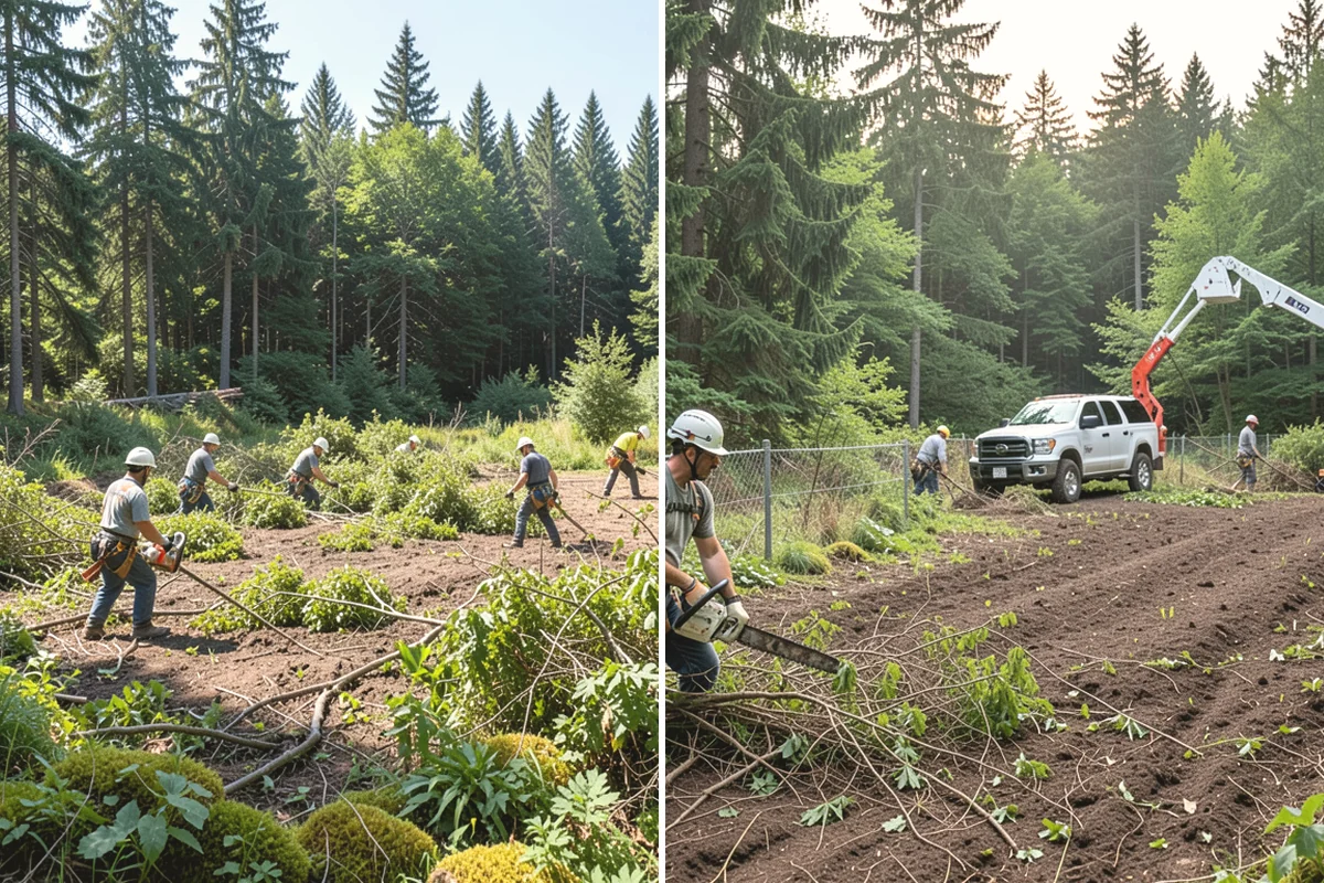 Brush clearing in Mountlake Terrace, Snohomish County, WA - Assess the site and mark features to protect
