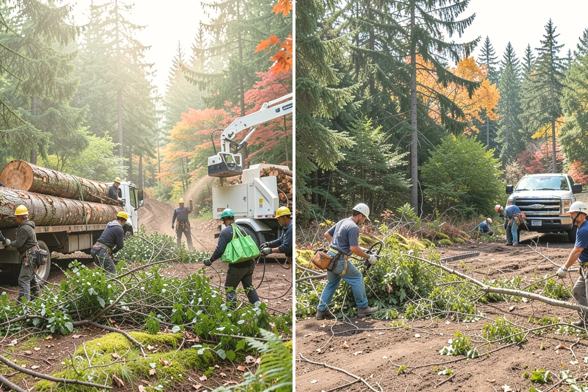 Brush clearing in North Bend, King County, WA - Assess the site and mark features to protect